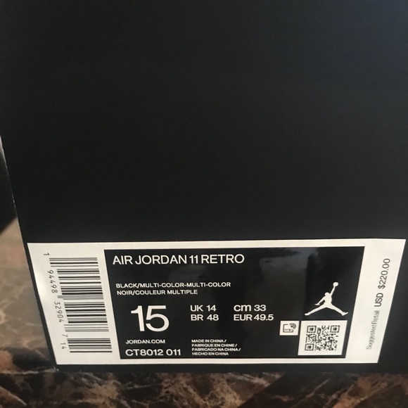 Jordan 11 Retro Jubilee 25th Anniversary Sz. 15 - Picture 2 of 6